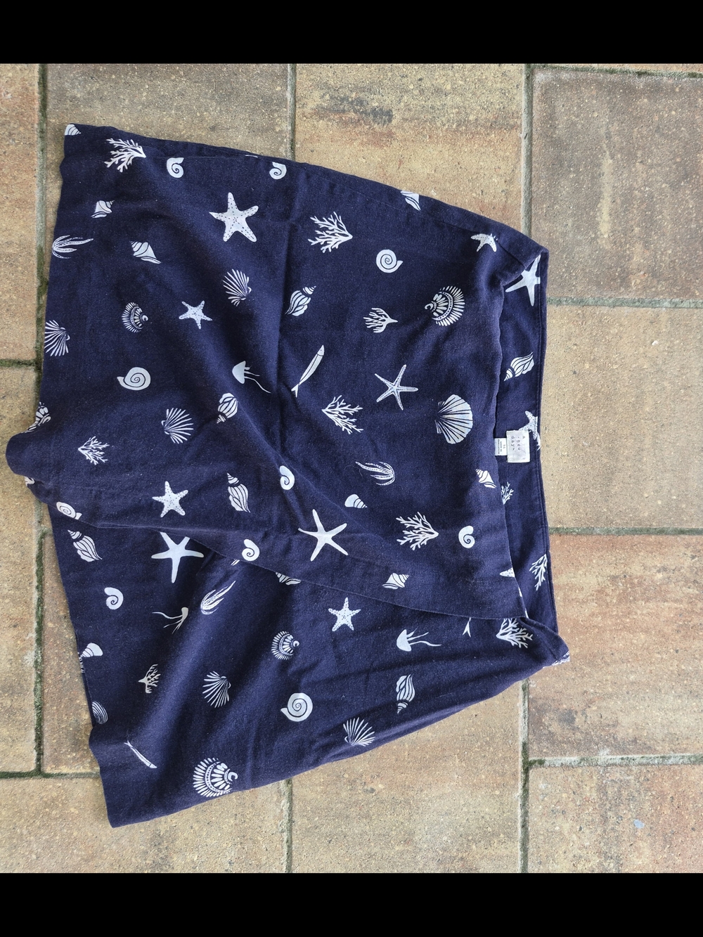 a new day Navy Blue Shell & Starfish Print Skort